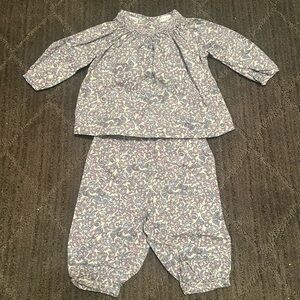 Floral Long Sleeve Top and Pants Baby Girl Set 0-3M